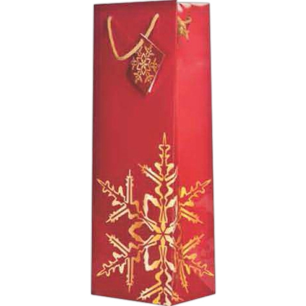 4 7/8" x 14 3/16" holiday gift bag for wine bottles... from ASI 55450 Franmara Inc