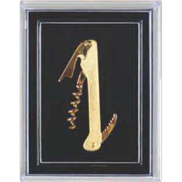 1 3/8" x 1/2" gold or silver electroplated corkscrew lapel pin... from ASI 55450 Franmara Inc