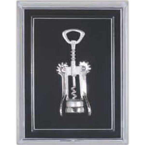 1 3/8" x 1/2" gold or silver electroplated wing corkscrew lapel... from ASI 55450 Franmara Inc