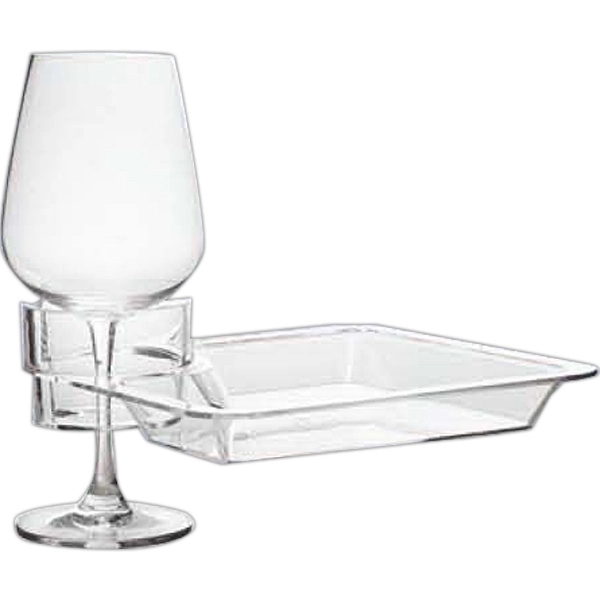 Multi-beverage acrylic party plate with 1" deep food well.... from ASI 55450 Franmara Inc