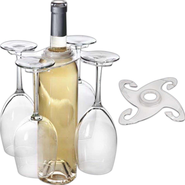 Acrylic and TPR rubber four wine glass holder attaches to wine... from ASI 55450 Franmara Inc