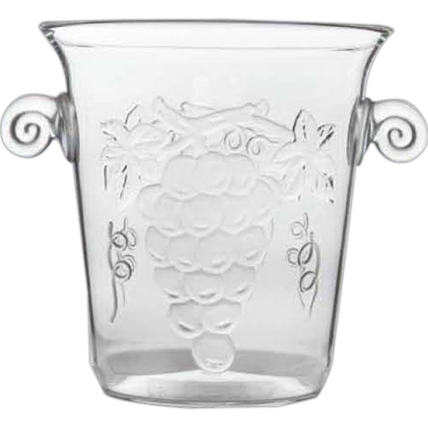 Acrylic wine bottle cooler, 3 quart, 30 oz., with grape cluster... from ASI 55450 Franmara Inc