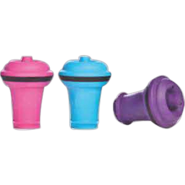 Vacuum wine stoppers packed in a box of 3 with assorted... from ASI 55450 Franmara Inc