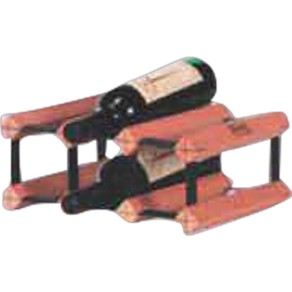 Wine rack with natural hardwood timbers and baked enamel steel. Blank.... from ASI 55450 Franmara Inc