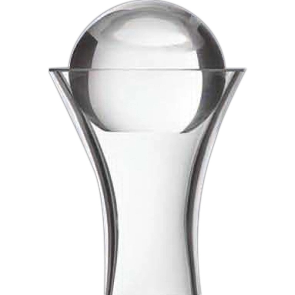 2 1/2" diameter solid glass decanter ball stopper with flattened base.... from ASI 55450 Franmara Inc