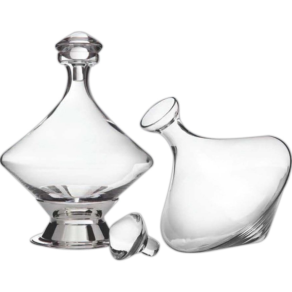 10 1/2" x 7 1/2" orbital silver plated base lead-free decanter... from ASI 55450 Franmara Inc