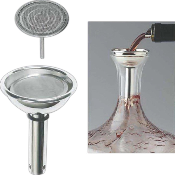 Silver plated splay wine decanter funnel. Blank.... from ASI 55450 Franmara Inc