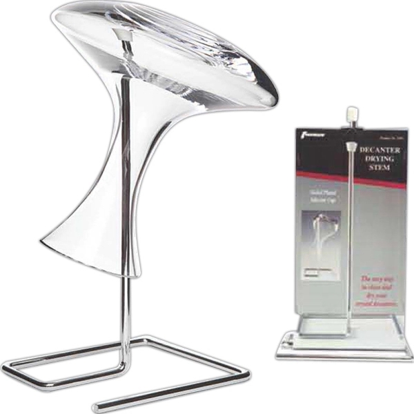 Nickel plated decanter drying stem with white silicone cap. Blank.... from ASI 55450 Franmara Inc