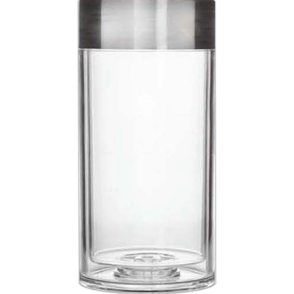 Acrylic wine cooler with brushed stainless steel rim.... from ASI 55450 Franmara Inc