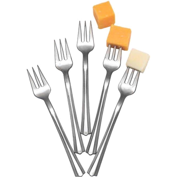 Three-prong forks for appetizers with a metallized finish that measure 4... from ASI 55450 Franmara Inc