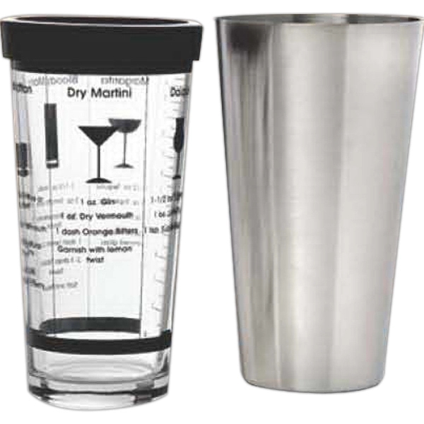 Boston stainless steel cocktail shaker set with 25-ounce capacity shell and... from ASI 55450 Franmara Inc