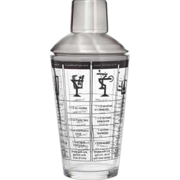 Customizable 8 1/4" x 3 1/2" stainless steel and glass cocktail... from ASI 55450 Franmara Inc