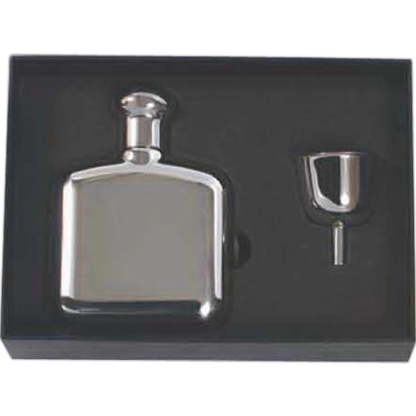 Gift set that includes a 4.5 ounce flask, mini stainless steel... from ASI 55450 Franmara Inc