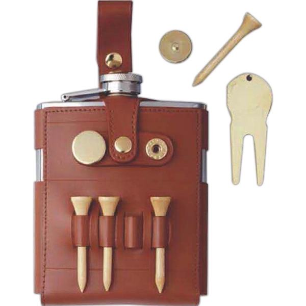 5 1/2" H x 4" W eight-ounce travel flask in a... from ASI 55450 Franmara Inc