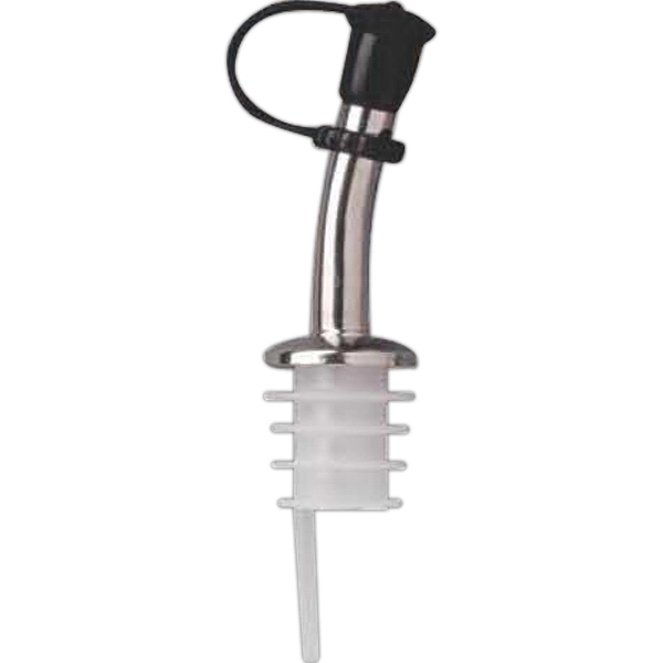 Bottle pourer, stainless steel with plastic cork, six pack. Blank.... from ASI 55450 Franmara Inc