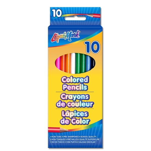 10 Pack Colored Pencils - 7" Pre-Sharpened - Assorted Colors... from ASI 67675 Liqui-Mark Corp / Liqui-Mark®