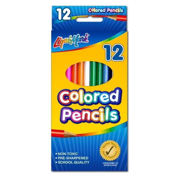12 Pack Colored Pencils - 7" Pre-Sharpened - Assorted Colors... from ASI 67675 Liqui-Mark Corp