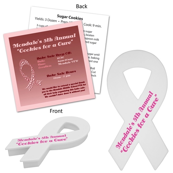 Customizable ribbon shaped cookie cutter with branded recipe card.... from ASI 62190 Illini