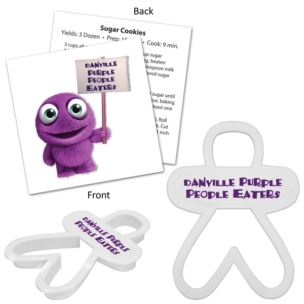 Customizable person-shaped cookie cutter with branded recipe card.... from ASI 62190 Illini
