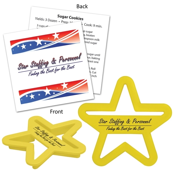 Customizable star shaped cookie cutter with branded recipe card.... from ASI 62190 Illini