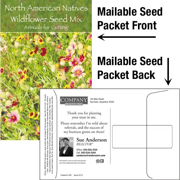 Mailable Seed Packet - Custom Printed Back... from ASI 46719 Corner Lot Marketing Inc / CLMPromotions