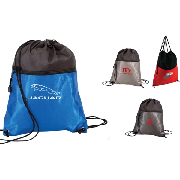 Metallic drawstring backpack made of 420 denier nylon.... from ASI 40544 Binaco / Binaline