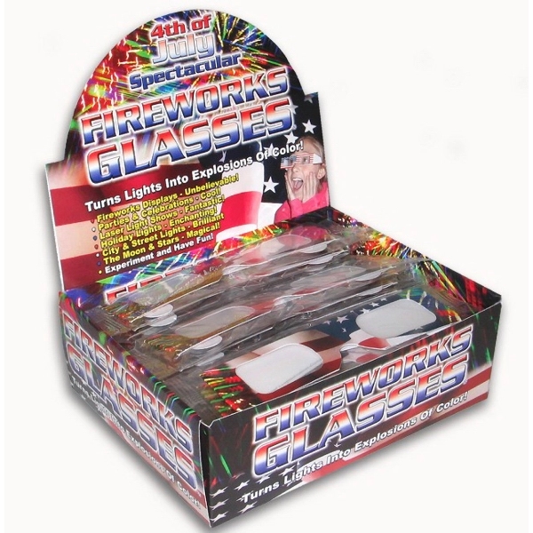 Fireworks Glasses - American Flag #2 - Retail Displays... from ASI 80485 Rainbow Symphony Inc / Rainbow Symphony