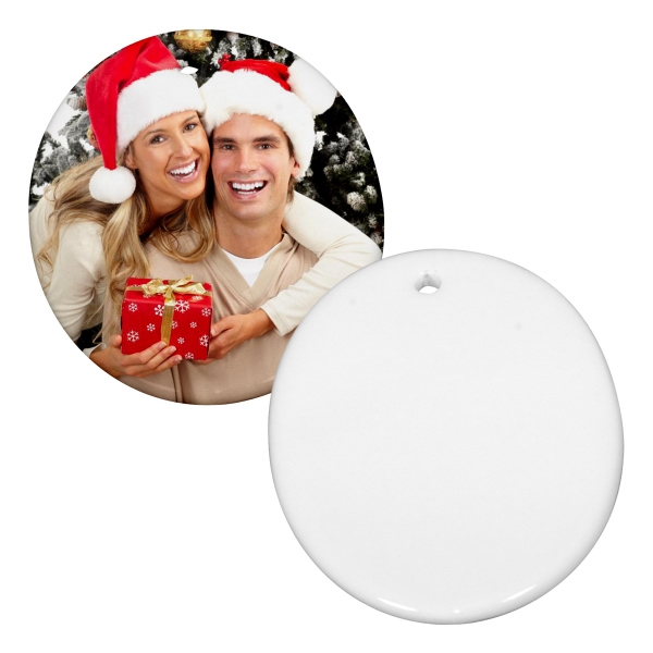 Sublimation ornament is our most popular holiday promotional item, 3" oval.... from ASI 77988 Photo USA Corp / Photo USA