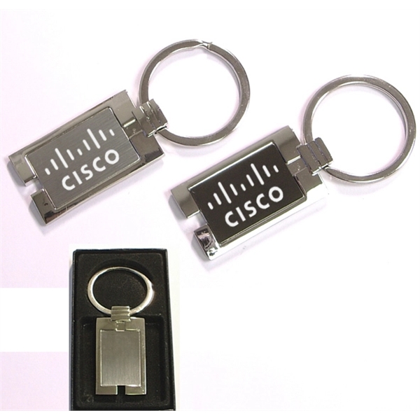Rectangular shape chrome metal key holder with gift case... from ASI 74585 Nu Promo International / Nu Promo Line