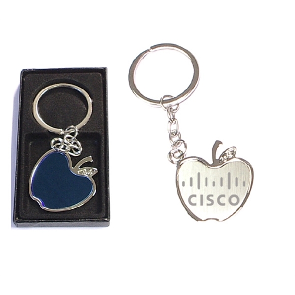 Apple shape chrome metal key holder with gift case... from ASI 74585 Nu Promo International / Nu Promo Line