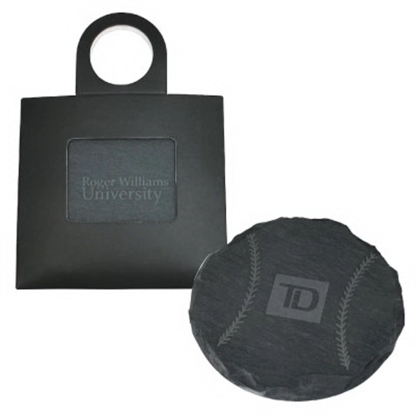 ROUND SLATE COASTER (Single Pack)... from ASI 98766 Yanlee Trading Co Ltd / Delite Promotional Products