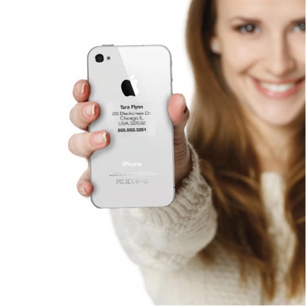 Custom clear roll labels made of durable glossy material that is... from ASI 89791 StickerYou / Custom Vinyl Stickers