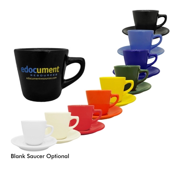 7oz short restaurant cup. Saucer option available. Wide array of colors.... from ASI 80093 Pyrographics / Pyrographics Line