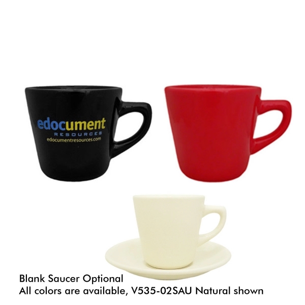7oz short restaurant cup. Saucer option available. Wide array of colors.... from ASI 80093 Pyrographics / Pyrographics Line