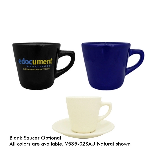 7oz short restaurant cup. Saucer option available. Wide array of colors.... from ASI 80093 Pyrographics / Pyrographics Line