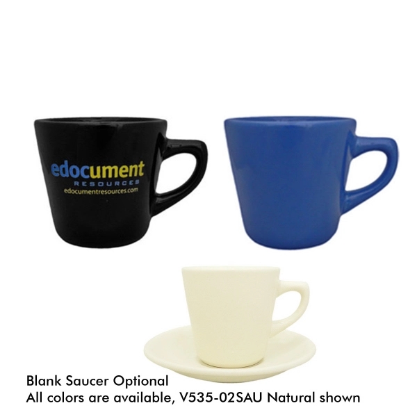 7oz short restaurant cup. Saucer option available. Wide array of colors.... from ASI 80093 Pyrographics / Pyrographics Line