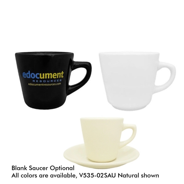 7oz short restaurant cup. Saucer option available. Wide array of colors.... from ASI 80093 Pyrographics / Pyrographics Line