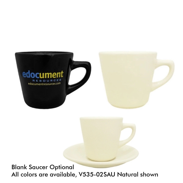 7oz short restaurant cup. Saucer option available. Wide array of colors.... from ASI 80093 Pyrographics / Pyrographics Line