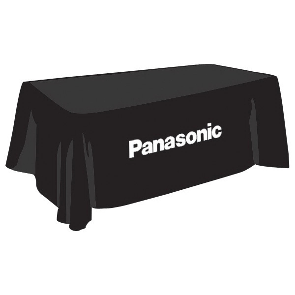 6' non-fitted draped table cover with one color imprint.... from ASI 30442 Above & Beyond Advertising Products