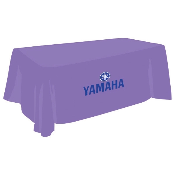 6' non-fitted draped table cover with one color imprint.... from ASI 30442 Above & Beyond Advertising Products