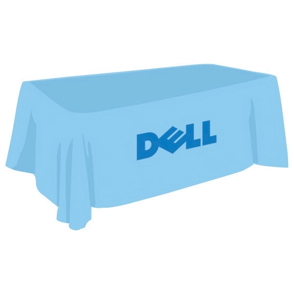 6' non-fitted draped table cover with one color imprint.... from ASI 30442 Above & Beyond Advertising Products