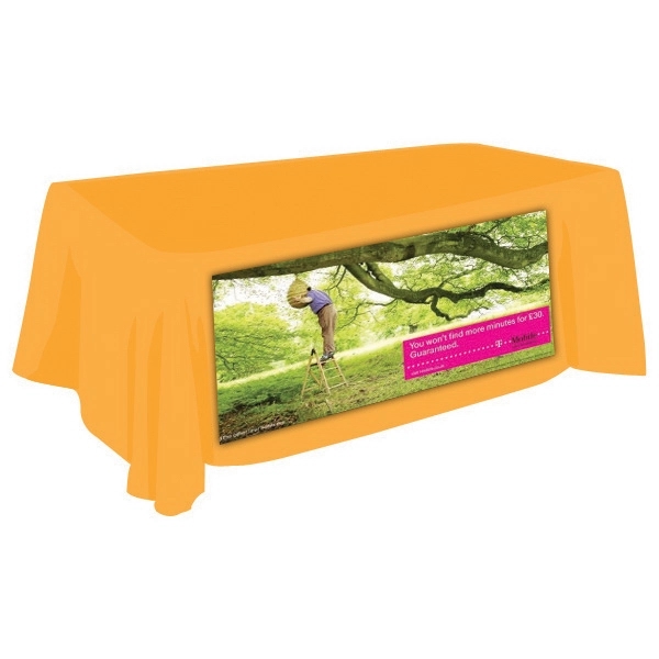 6' draped table throw with customization.... from ASI 30442 Above & Beyond Advertising Products