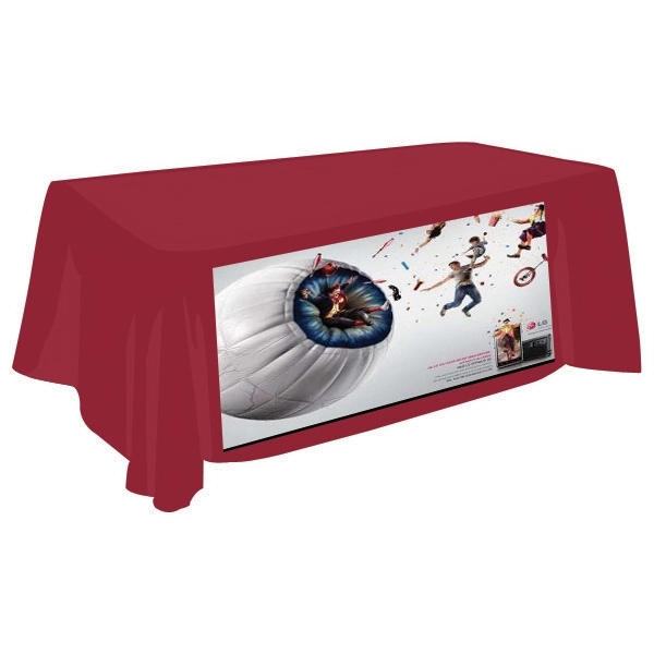 6' draped table throw with customization.... from ASI 30442 Above & Beyond Advertising Products