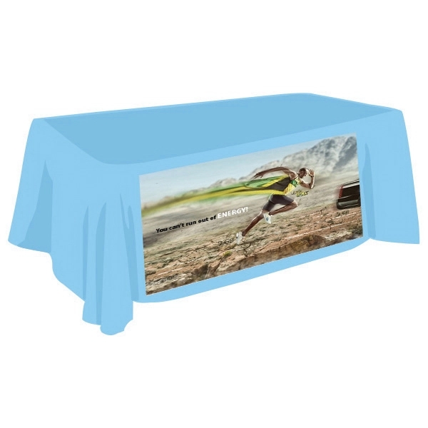 6' draped table throw with customization.... from ASI 30442 Above & Beyond Advertising Products