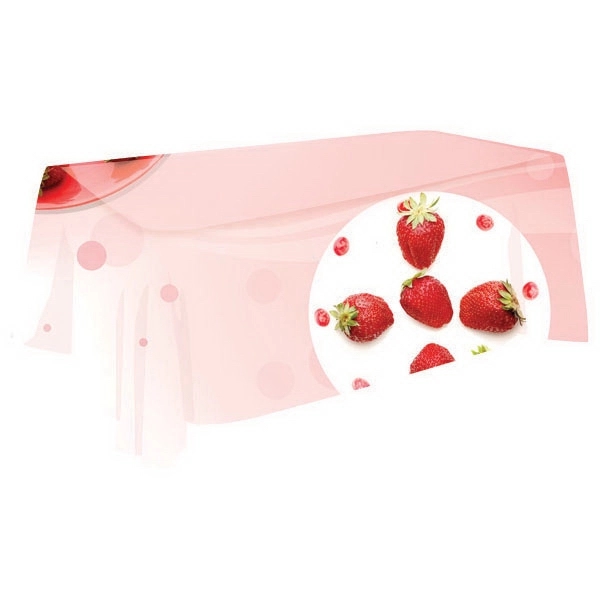 8 foot tablecloth with full digital printing.... from ASI 30442 Above & Beyond Advertising Products