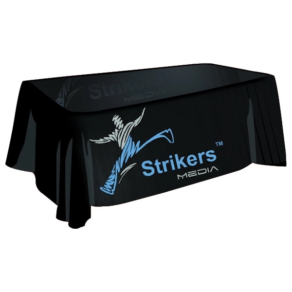 8 foot tablecloth with full digital printing.... from ASI 30442 Above & Beyond Advertising Products