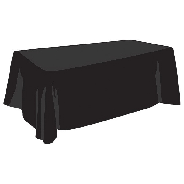 8 foot, throw-style tablecloth made of waterproof polyester; sold blank.... from ASI 30442 Above & Beyond Advertising Products / PromoAdLine