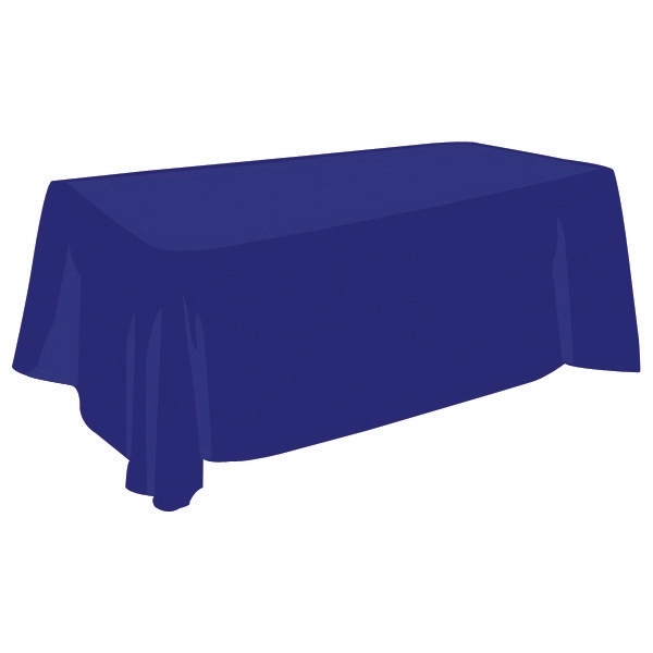 8 foot, throw-style tablecloth made of waterproof polyester; sold blank.... from ASI 30442 Above & Beyond Advertising Products / PromoAdLine
