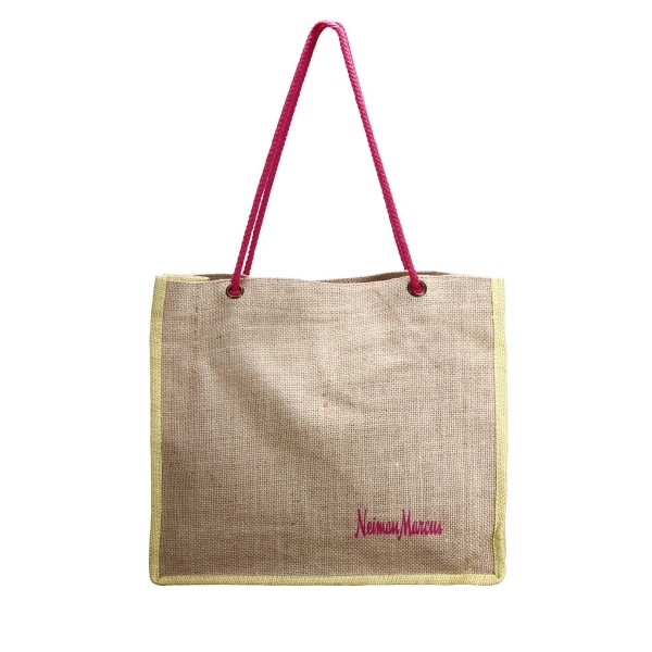 Stylish Jute Colorful Tote Bag... from ASI 31977 Adline Industries Inc