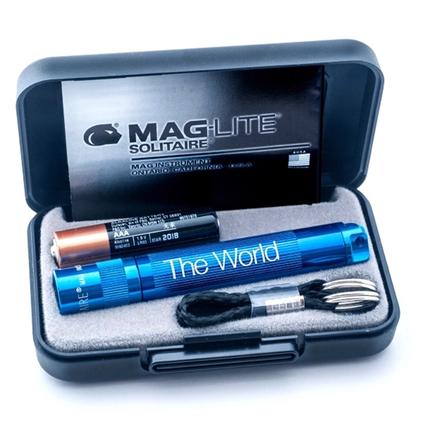 Pocket-size, water-resistant flashlight gift set, including case, lanyard and spare lamp.... from ASI 72657 Active Life Promo / Active Life Promo